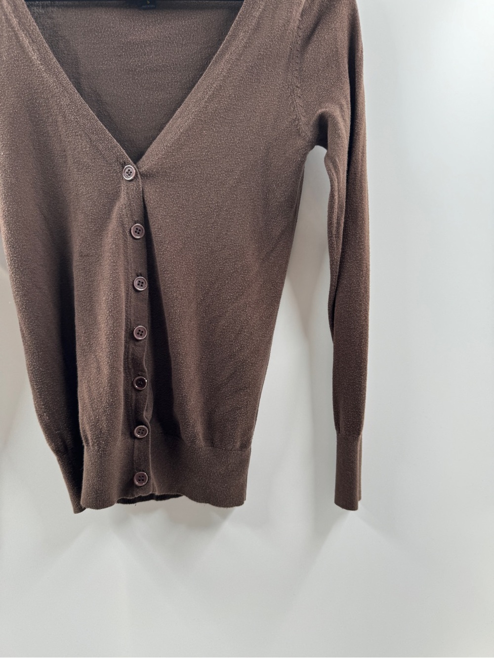 Forever 21 Brown Y2K Button Front Cardigan – Women's Small Cotton Blend - Picture 3 of 9